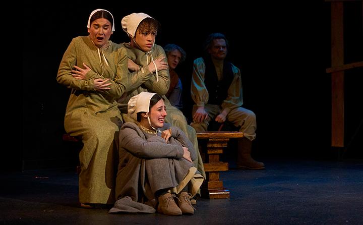 BW students performing in The Crucible